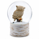Owl Perched on Tree Branch Musical Water Snow Globe