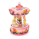 Pink Fairy Floral Carousel Musical Figurine