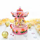 Pink Fairy Floral Carousel Musical Figurine