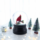 Red Cardinal on a Branch Musical Water Snow Globe