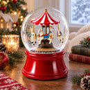 Horses Carousel Melody Spinning Musical Water Globe