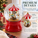 Horses Carousel Melody Spinning Musical Water Globe