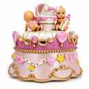Animated Musical Cradle Babies Figurine - Rotating Nursery Song Music Box