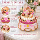 Animated Musical Cradle Babies Figurine - Rotating Nursery Song Music Box