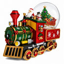 Santa Train Express Delivering Tree Musical Water Globe