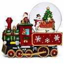 Santa Train Express Delivering Tree Musical Water Globe