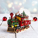 Santa Train Express Delivering Tree Musical Water Globe