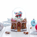Gingerbread Cottage Snowmen Romance Musical Water Snow Globe