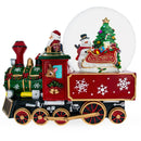 Santa Train Express Delivering Tree Musical Water Globe