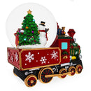 Santa Train Express Delivering Tree Musical Water Globe