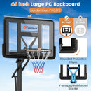 Portable Basketball Hoop with 4.6 to 10 Feet 10-Level Height Adjustable