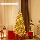 Pre-lit Artificial Pencil Christmas Tree with Pine Cones and Red Berries