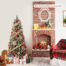 Pre-lit Artificial Pencil Christmas Tree with Pine Cones and Red Berries