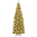 Pre-lit Artificial Pencil Christmas Tree with Pine Cones and Red Berries