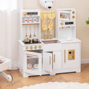 Pretend Play Kitchen for Kids with Coffee Maker-White
