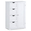 3-in-1 Bath & Storage Combo: Tall Cabinet Shower Bench & Buffet Sideboard