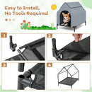 Large/Middle/Small Outdoor Elevated Pet House with Ventilated Windows