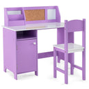 Kids Table and Chair Set for Arts Crafts Homework Home School-Purple