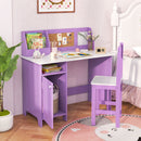 Kids Table and Chair Set for Arts Crafts Homework Home School-Purple
