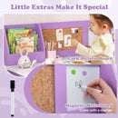 Kids Table and Chair Set for Arts Crafts Homework Home School-Purple