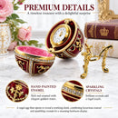 1895 Rosebud Royal Imperial Easter Egg with Clock Surprise