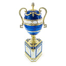 1895 Blue Serpent Clock Royal Imperial Easter Egg 7 Inches