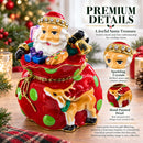 Santa in Gifts Bag Trinket Box Figurine