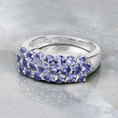 1.54 Carat Genuine Tanzanite .925 Sterling Silver Ring