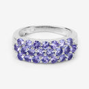 1.54 Carat Genuine Tanzanite .925 Sterling Silver Ring