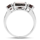 5.01 Carat Genuine Garnet .925 Sterling Silver Ring