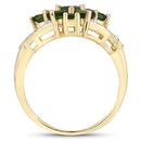 1.26 Carat Genuine Chrome Diopside .925 Sterling Silver Ring
