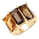 8.17 Carat Genuine Multi Stones .925 Sterling Silver Ring