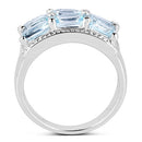 3.60 Carat Genuine Blue Topaz .925 Sterling Silver Ring