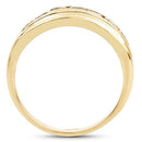 14K Yellow Gold Plated 1.26 Carat Genuine Green Sapphire .925 Sterling Silver Ring