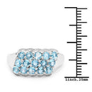 1.50 Carat Genuine Swiss Blue Topaz .925 Sterling Silver Ring