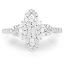 0.55 Carat Genuine White Diamond .925 Sterling Silver Ring