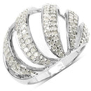 0.98 Carat Genuine White Diamond .925 Sterling Silver Ring