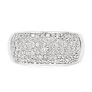 0.96 Carat Genuine White Diamond .925 Sterling Silver Ring