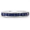 3.12 Carat Genuine Blue Sapphire .925 Sterling Silver Ring