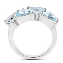 5.00 Carat Genuine Blue Topaz .925 Sterling Silver Ring