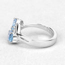 2.55 Carat Genuine Blue Topaz .925 Sterling Silver Ring
