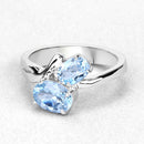 2.55 Carat Genuine Blue Topaz .925 Sterling Silver Ring