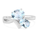 2.55 Carat Genuine Blue Topaz .925 Sterling Silver Ring