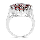 5.22 Carat Genuine Garnet .925 Sterling Silver Ring