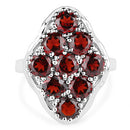 5.22 Carat Genuine Garnet .925 Sterling Silver Ring