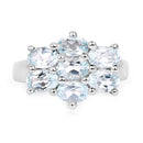 3.57 Carat Genuine Blue Topaz .925 Sterling Silver Ring