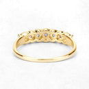0.51 Carat Genuine Tanzanite and White Diamond 14K Yellow Gold Ring