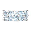 3.60 Carat Genuine Blue Topaz .925 Sterling Silver Ring
