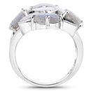 10.30 Carat Genuine White Rainbow Moonstone, Labradorite And Black Onyx .925 Sterling Silver Ring