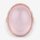 15.60 Carat Genuine Rose Quartz .925 Sterling Silver Ring